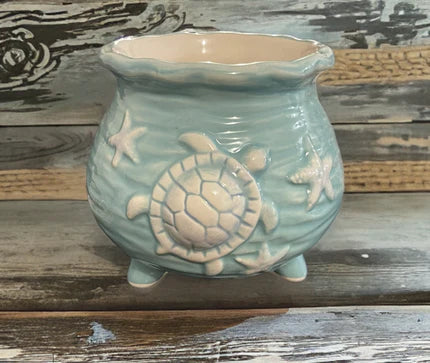 IT SEALIFE DESIGN CERAMIC POT 2 ASSORTED
